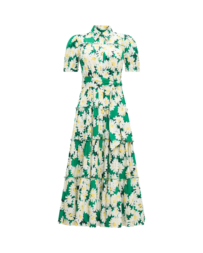 Front of a size XL DVF QUEENA DRESS in BLUE by Diane von Furstenberg. | dia_product_style_image_id:347123